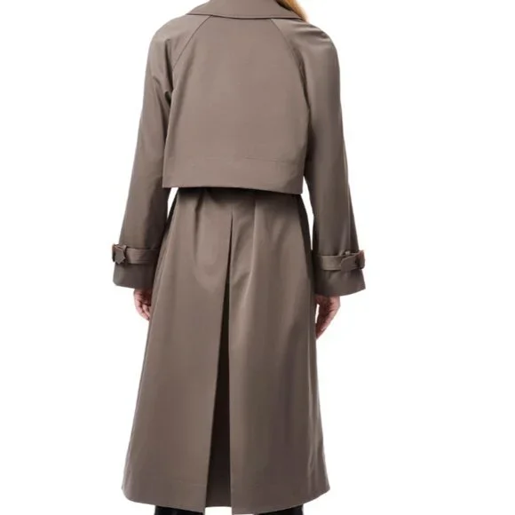 Bernardo Modern Trench Coat Sand Color Size M - Picture 3 of 8